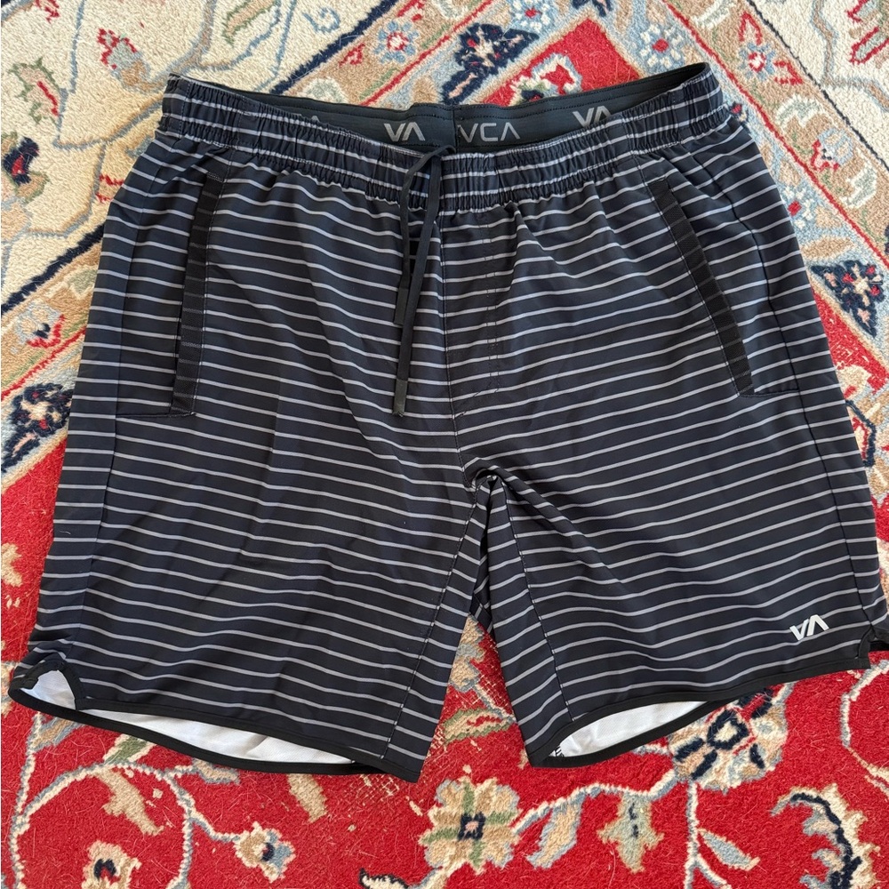 RVCA Black and White Shorts